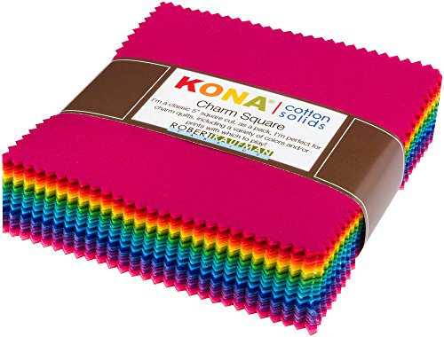 Robert Kaufman Fabrics C2630564 CHS-564-101 Kona-Stoff, Baumwolle, sortiert, 5 Inches