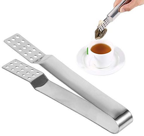 Edelstahl Teebeutel Squeezer Tongs Multifunktions Küchenwerkzeug für Schwarztee Oolong grüner Tee Chai Kräutertee Eiswürfel Kaffee Teezubehör Küche Haushalt Kaffeelöffel Clip multifunction tongs