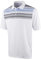 Island Green Men's CoolPass Stretch Quick Dry Breathable Polo Shirts, White/Sky Blue/Grey, S
