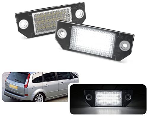 Voll-LED-Kennzeichenbeleuchtung, kompatibel mit Ford Focus C-MAX 2003-2007 Focus MK2 2003-2008 OEM # 4052331