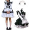 Yusat Frauen Dienstmädchen Outfit Anime Langes Kleid Schwarz und Weiß Schürze Kleid Cosplay Kostüm Vier Jahreszeiten
