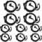 UAYESOK Walkie Talkie G Ring Earpiece 2 Pin Security Radio Headset with PTT Mic Compatible With Motorola CP040 DP1400 XT420 TX460 GP300 GP340 Hytera PD505 Midland G15 G18 Two Way Radio (10 PCS)