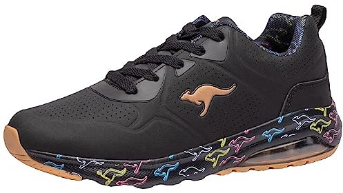 KangaROOS Unisex K-Air Ora Sneaker, Black/Multi, 40 EU