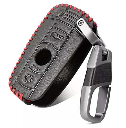 Leder Autoschlüssel Hülle für BMW E90 E60 E70 E87 3 5 6 Serie M3 M5 X1 X5 X6 Z4 Keychain Auto Cover Fernbedienung Schlüsselhalter