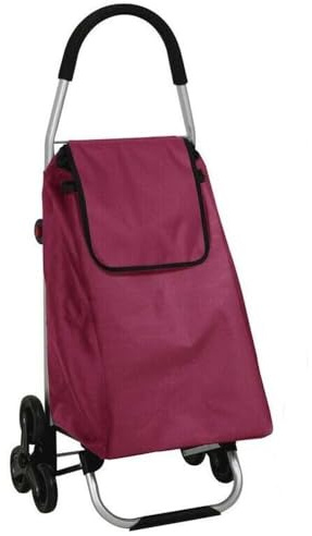 Carrello per la Spesa 3+3 Ruote sali Scale portaspesa Trolley Borsa Portata 30kg in Alluminio Leggero e richiudibile-Bordo'
