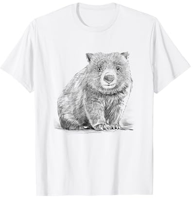 Wombat Bleistift Zeichnung Beuteltier T-Shirt