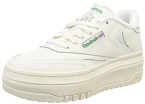 Reebok Damen Club C Extra Sneaker,Chalk Chalk Glegrn,42.5 EU