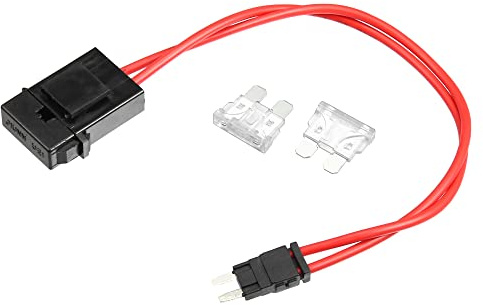 A ABSOPRO 32V para Mini Fusible Adaptador Kit 2Uds 25A para Coche | Color Negro, Rojo, Material Plástico, Metal, Para Coches, Camiones, Suv, Barcos, 2 Uds 25A Fusibles