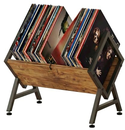 VonDream Vinyl Record Storage Holder, Space-Saving Album Organizer