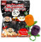 Schädel Ring Lollipops, Halloween Totenkopf Lutscher mit Erdbeer-Geschmack, 90g