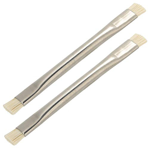 Anti Static Brush, 2Pcs ESD Safe Cleaning Tool | Metal Handle ESD Brush for PCB Motherboard, Keyboard, Phone, Laptop, Dust Removal