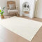 Evitany Kurzflor Teppiche Wohnzimmer, Creme Waschbarer Einfarbig Teppich, Anti-Rutsch Pflegeleicht Teppiche für Kinderzimmer, Schlafzimme (Creme/80x150cm)