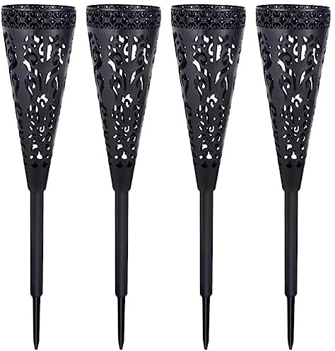 HOMSFOU 4 Piezas Cestas de Flores en el Cementerio jarrones para decoración jarrón de Cono de Tumba florero jarrón de plástico decoración de tumbas Hueco Enchufe de Tierra Flor de césped