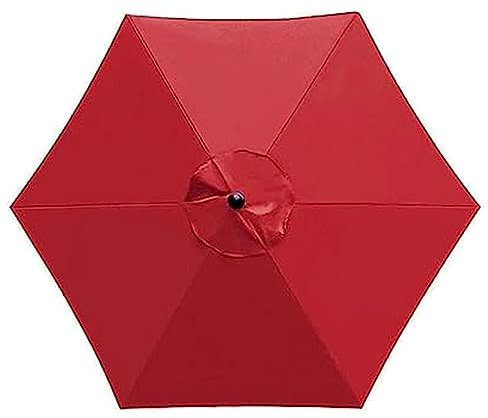 KDHKDFN toldo el Tejido Repuesto (de la Tela) para una sombrilla 3X3 Repuesto de Lona para 8 Varillas para(Size:2m-6Arms,Color:Rojo)