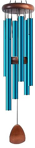 Zyqixluk Windspiele für draußen hängend Handmade außendekoration Windspiel Metall Windspiel Garten hängend Retro Dekor Klangspiele für Garten, Indoor, Hof, Hinterhof Dekoration,Blau
