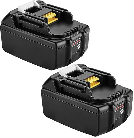Battery Replacement Compatible with Makita 18V,Battery Lithium ion(Battery Only) 3000mAh,Works with BL1815/BL1820/BL1830/BL1835/BL1840/BL1850/BL1860/194205-3/194309-1/LXT-400/XRU02Z(3000mAh) 2-Pack