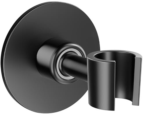 Support Pommeau De Douche Sans Percage, Universel Support De Douche En Acier Inoxydable 304 Support Douchette Mural Avec Klebepads Fixation Pommeau De Douche Réglable à 360 °(Noir)