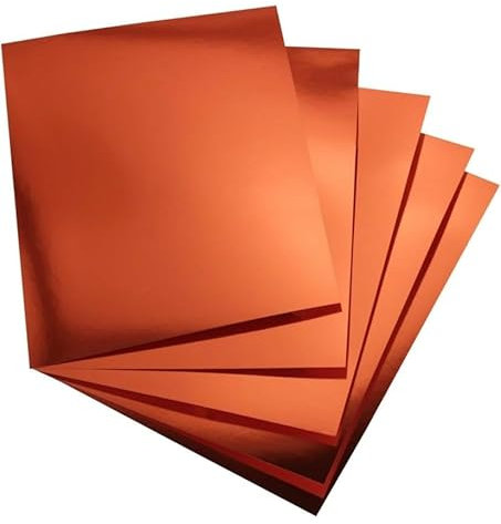 ASENME Verpackung aus Metallkarton 29,7 x 21 cm, 250 Gramm Metallischer Karton (Kupfer, A4 / 10 Einheiten)