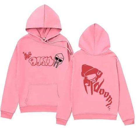 Rapper Mf Doom Merch Hoodie Herren Damen Kapuzen Sweatshirt Hip Hop Street Top (Color : 4, Size : S)