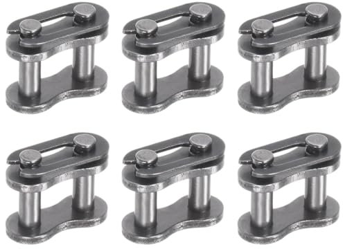 RDNKVB Silber Chain Master Link für Motorrad 50cc 70cc 90cc 110cc 125cc ATV Quad 4 Wheeler Pocket Bike,6 Stück Kettenglieder, Stahllegierung Robust Hauptglied 428