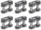 RDNKVB Silber Chain Master Link für Motorrad 50cc 70cc 90cc 110cc 125cc ATV Quad 4 Wheeler Pocket Bike,6 Stück Kettenglieder, Stahllegierung Robust Hauptglied 428