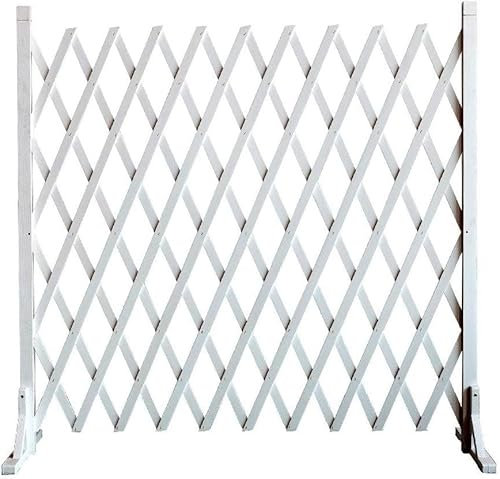 ELzEy Holzzaun/Gartenzaun für den Außenbereich/Zaun/Gitterdekoration/Teleskopzaun/Haustierzaun (80 x 160 cm)