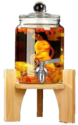 NJDQFA Tarro Dispensador con Grifo,Dispensador De Bebidas con Soporte,Adecuado para Agua Potable Al Aire Libre, Leche, Cerveza Y Bebidas En El Hogar,2L