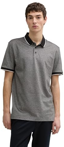 Tom Tailor T-Shirt mit V-Ausschnitt, Offwhite Navy Regular Stripe, XS