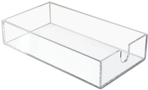 Acrylic Napkin Holder for Bathroom, Guest Towel Holder Tray, Bathroom Disposal Paper Hand Face Towels Holder (Clear)