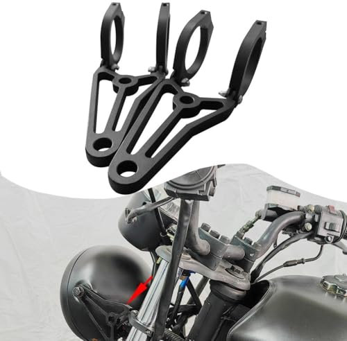 2Pcs Motorcycle Headlight Bracket Mounting Clamp Brackets Fork Indicator Mounts, 33-41mm Shock Absorber Front Fork Light Holder, Sleek Design Headlight Bracket Mount