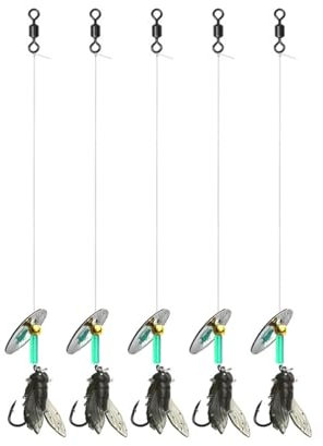 FOLANDO 5pcs Fly Fishing Bait, Fly Fishing Lures Flies Lure Realistic Flying Lures Fly Fishing Kit Small Fly Hook Fly Fishing Bait