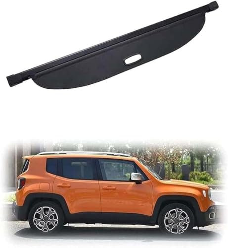GuGuoZZ Auto Einziehbare Hintere Kofferraum Hutablage Für Jeep Renegade 2016-2019 Hintere Kofferraum Hutablage wasserdichte Schattenschutz