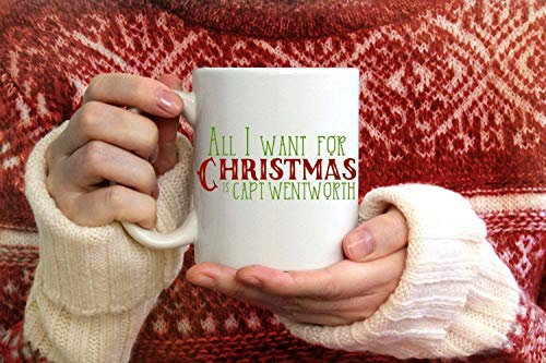 Kueprae Bookish Mug de Noël amusant Jane Austen Persuasion Cadeau de Noël pour épouses, mères, 325 ml