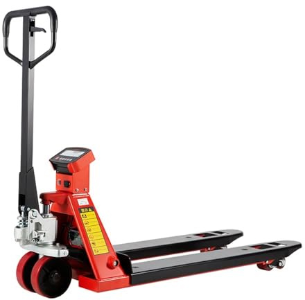 LJYKBFL Transpalette peseur, Grande capacité 4 400 LB, Lecture 1,1 LB, fourches 46 x 27, transpalette peseur Robuste
