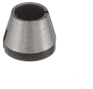 Niceminiwall 2/5pcs Carbon Steel Router Bit Collet Chuck Adapter for 1/4(6.35mm) Shank Trimming and Engraving Machines, Woodworking Tool Accessory(2pcs)