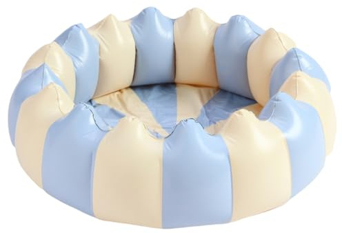 ECVGHD Piscine gonflable d'intérieur hors sol ronde avec anneaux pour enfants