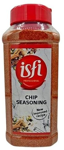 Isfi Professional Chip Seasoning 650g Catering Size Savoury Spice Blend for Chips Fries Wedges Potato Dishes Marinades Rubs BBQ Professional Kitchen Bulk Seasoning Jar