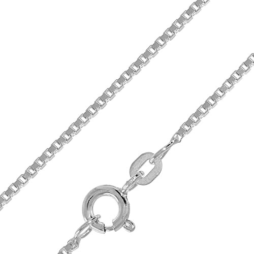 trendor Veneziakette 925 Silber Collierkette 1,2 mm stark Damen und Herren Kette dünn zeitloser Schmuck Halskette aus Echtsilber Geschenkidee 41185-38 38 cm
