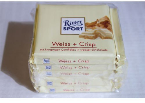 Ritter Sport Weiss + Crisp - Schokolade 5x100g