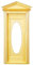 Dolls House Victorian Hooded Front Door with Oval Glass Pane DIY Wooden 1:12