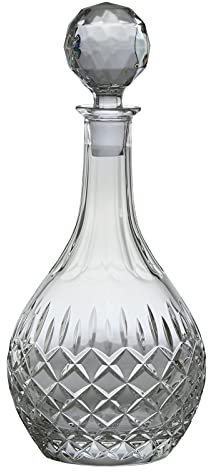 Dornberger - Dorchester Wine Decanter I 1150 ml I 24% Lead Crystal I Fully Cut Decanter and Stopper for Wine, Bourbon, Whiskey - Made in Europe