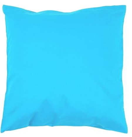 Hans-Textil-Shop Kissenbezug 30x30 Türkis Baumwolle – einfarbige Kissenhülle Uni mit Reißverschluss, Sofakissen & Dekokissen