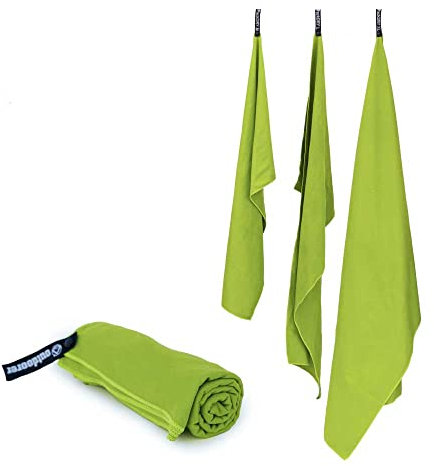 outdoorer PackDRY Reisehandtuch, schnelltrocknend, Ultraleicht, kleines Packmaß - das Mikrofaser Handtuch (L)
