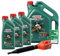 3x 1 L + 5 L = 8 Liter Castrol Magnatec Diesel 5W-40 DPF Motoröl inkl. Castrol Ölwechselanhänger und Einfülltrichter