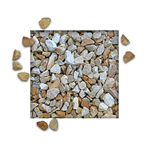 Kieskönig 25 kg Kalksteinsplitt Jura Hellbeige Gartensplitt Ziersplitt Deko Kalkstein Dekoration Splitt Körnung 8/16 mm