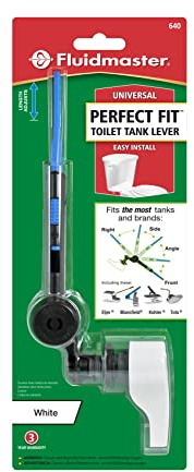 Fluidmaster 640 Perfect Fit Universal Toilet Tank Flush Lever, White