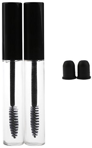 Gazechimp 2-teiliges Fläschchen Set - 10ML Mascara Tube Wimperntusche Leere Behälter Flasche mit Wimpernbürste für Wimpernverlängerung - Wasserfest und verlängernd - Schwarz