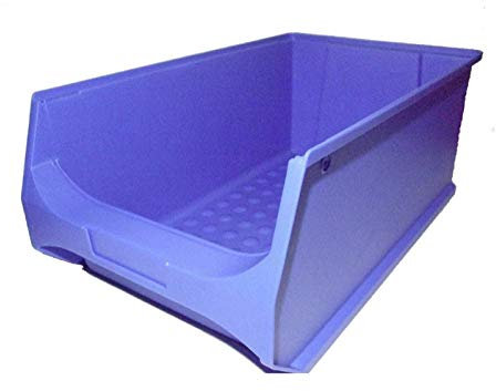 Sichtlagerbox Gr. 5 blau 500x300x200 mm Stapelbox Made in Germany 6 Stück