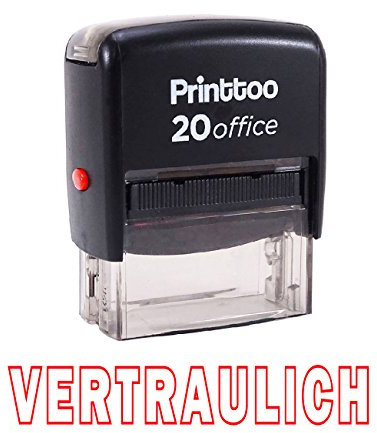 Printtoo Buro stationar Bedrucktes Stempel VERTRAULICH Selbstfarber Stempel - Rot