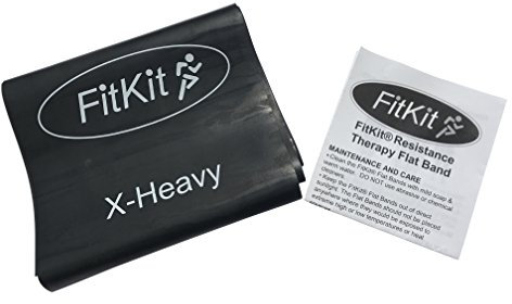 FitKit Resistance Band 1.5m Extra HEAVY Pilates, entrenamiento de fuerza y ​​acondicionamiento y yoga, incluye libro de trabajo (idioma español no garantizado), 1 pieza